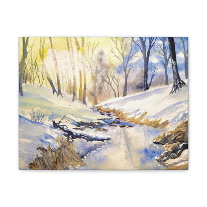 Snowy Creek Matte Canvas, Stretched, 1.25". Available in sizes 10” x 8”-18” x 12”