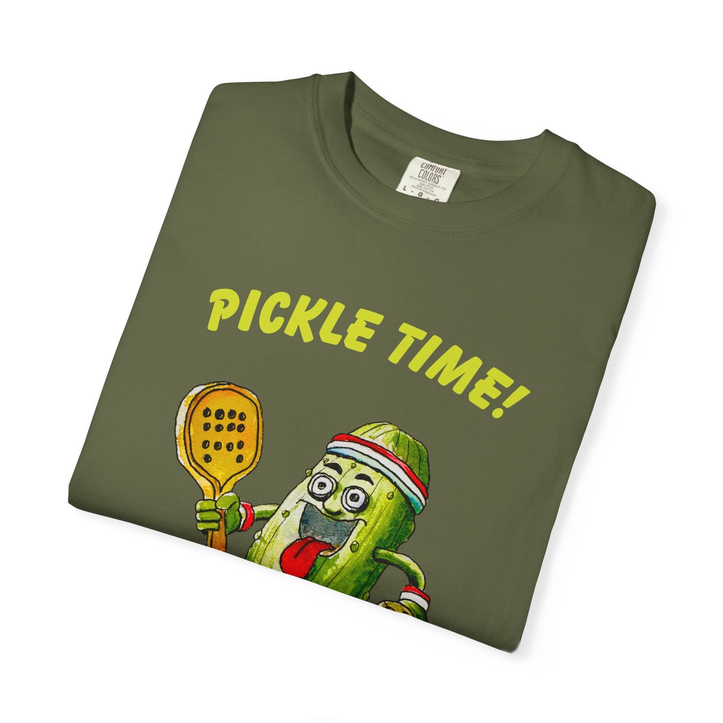 Pickle Time! Unisex Garment-Dyed T-shirt (Dark Colors). Available in sizes S-4XL, 16 colors.