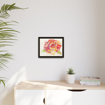 Rose Water Matte Canvas, Framed (Black or Espresso). Available in sizes from 10”x8”-14”x11”