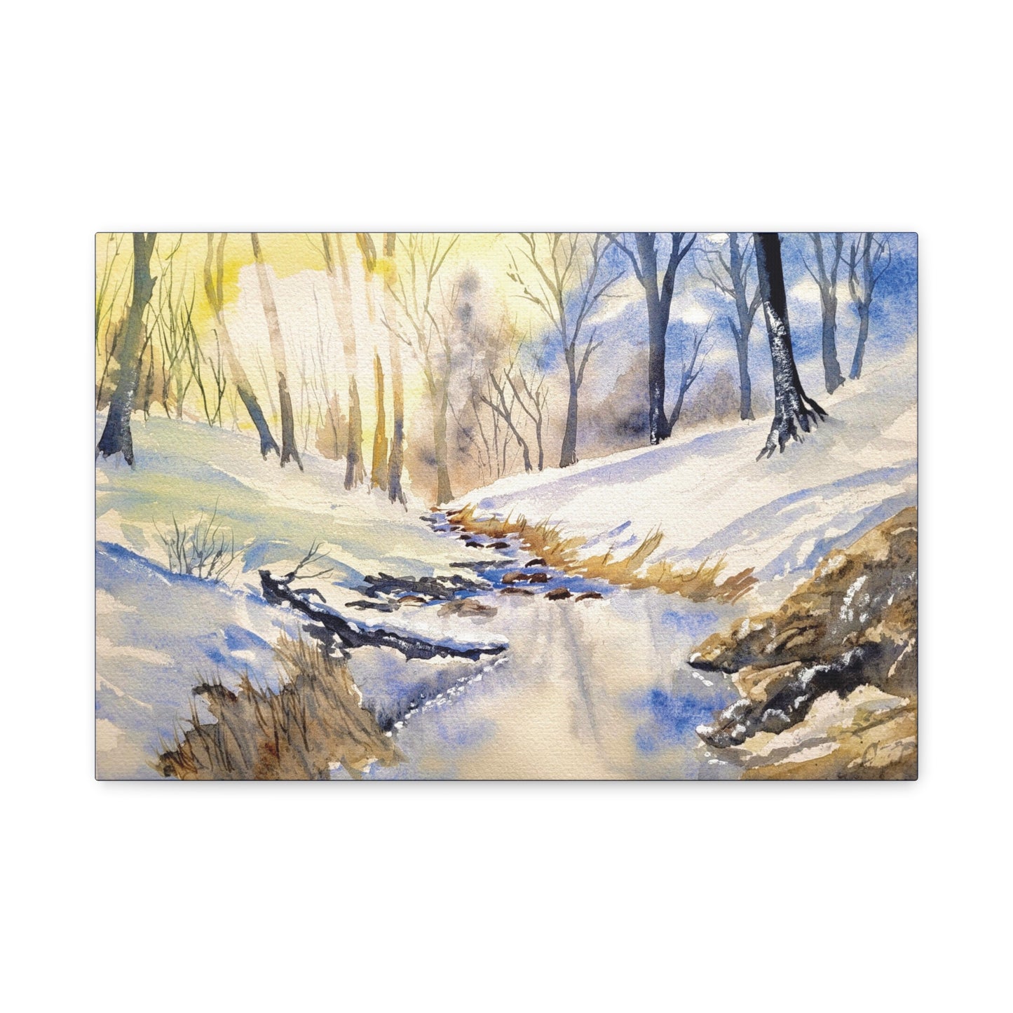 Snowy Creek Matte Canvas, Stretched, 1.25". Available in sizes 10” x 8”-18” x 12”