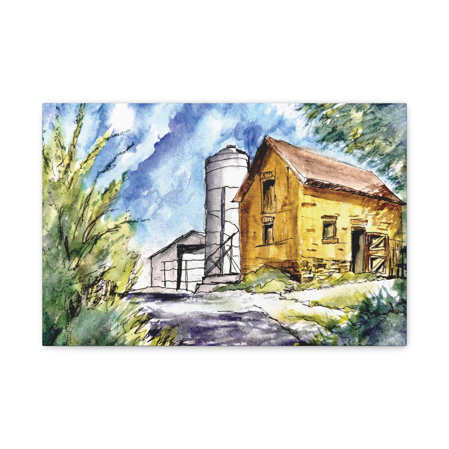 Ye Olde Barn Matte Canvas, Stretched, 1.25". Available in sizes 10” x 8”-24” x 20”