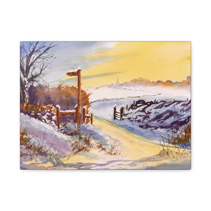 Wales Winter Walk Matte Canvas, Stretched, 1.25". Available in sizes 10” x 8”-16” x 12”