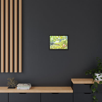Summer Stroll Matte Canvas, Framed (Black or Espresso). Available in sizes 10”x8”-20”x10”