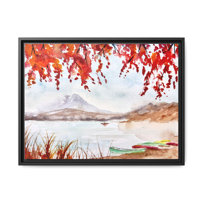 Falling For Fuji Matte Canvas, Framed (Black or Espresso). Available in sizes from 10”x8”-32”x24”