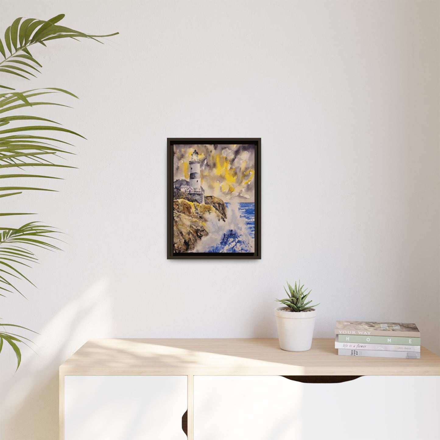 Storm Watch Matte Canvas, Framed (Black or Espresso). Available in sizes 8”x10”-18”x24”