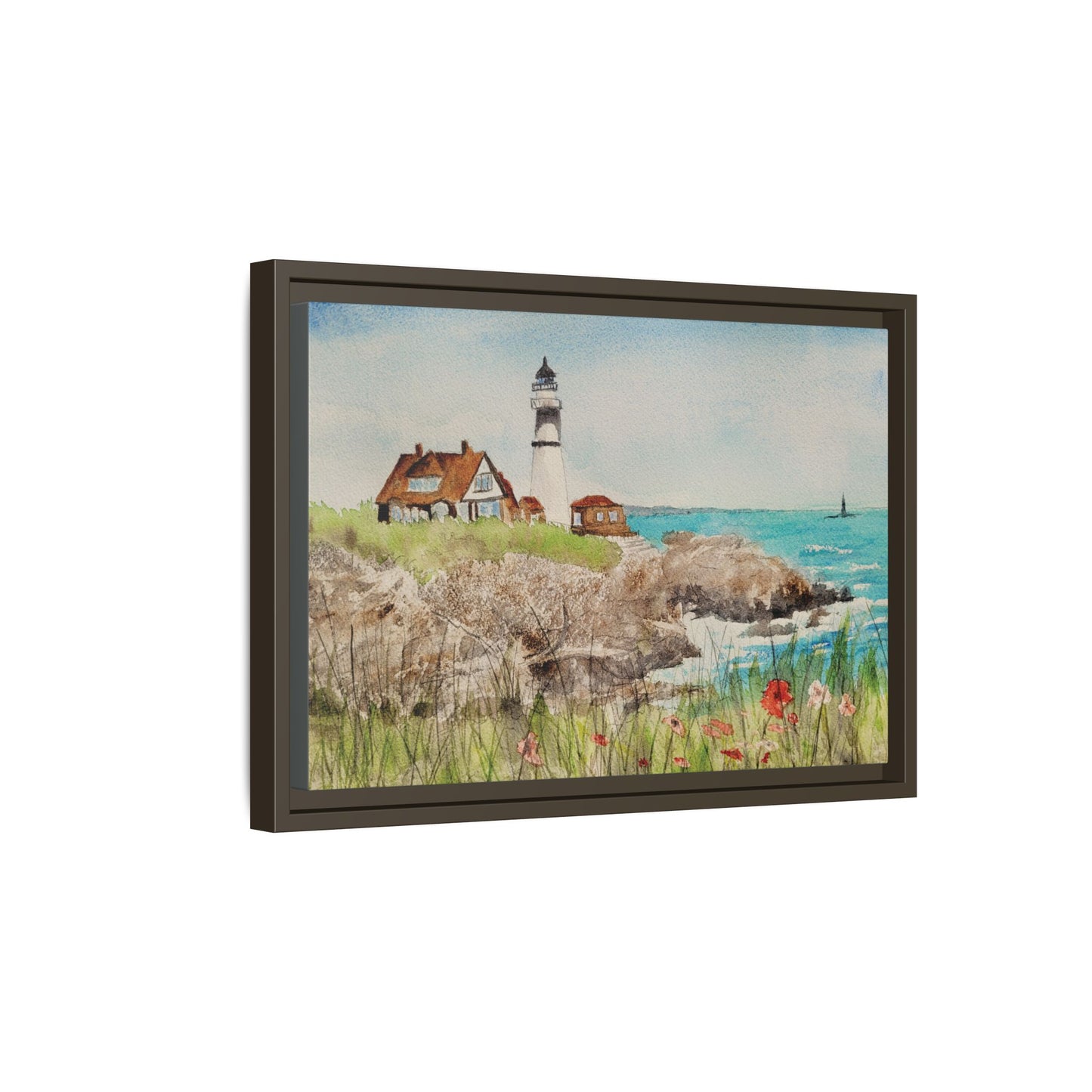 Portland Head Light, Framed (Black or Espresso). Available in sizes from 10”x8”-20”x16”