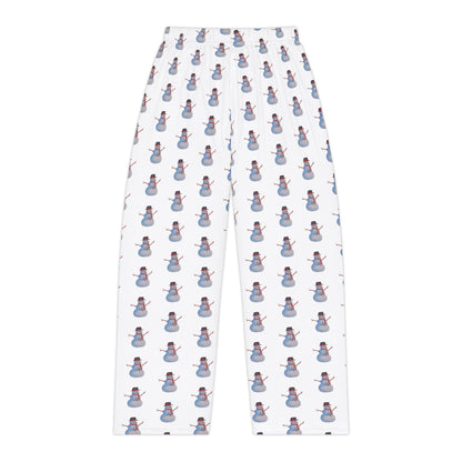 Cozy Women’s Whimsical Snowman Pajama Pants. Available in sizes from XS-4XL