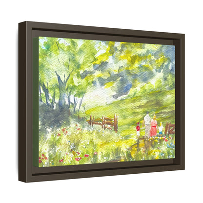 Summer Stroll Matte Canvas, Framed (Black or Espresso). Available in sizes 10”x8”-20”x10”