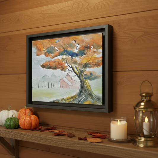 Autumn Oak, Framed (Black or Espresso). Available in sizes from 10”x8”-18”x12”