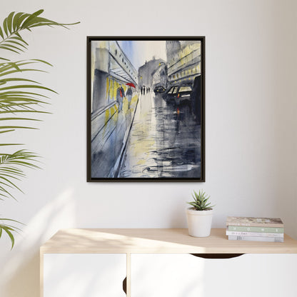 Rainy Day Romance, Framed (Black or Espresso). Available in sizes from 8”x10”-24”x32”