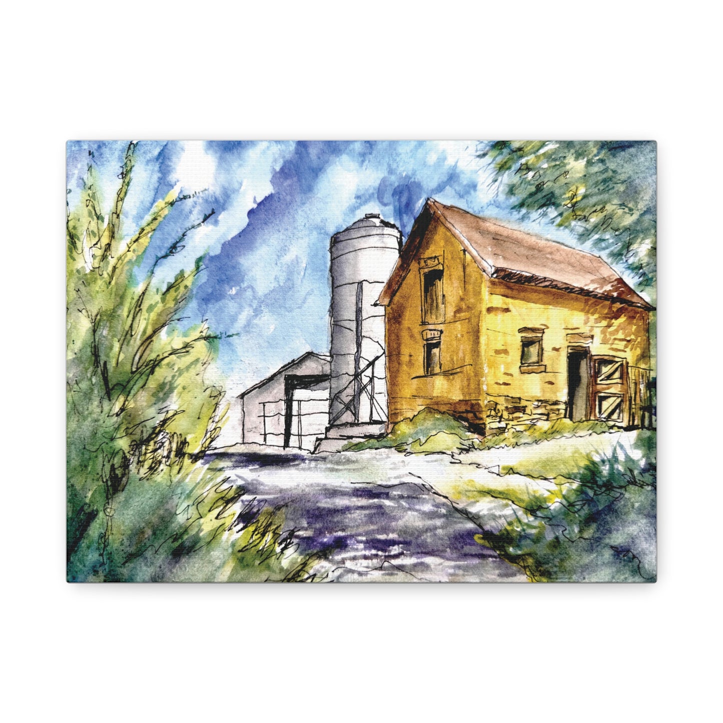 Ye Olde Barn Matte Canvas, Stretched, 1.25". Available in sizes 10” x 8”-24” x 20”