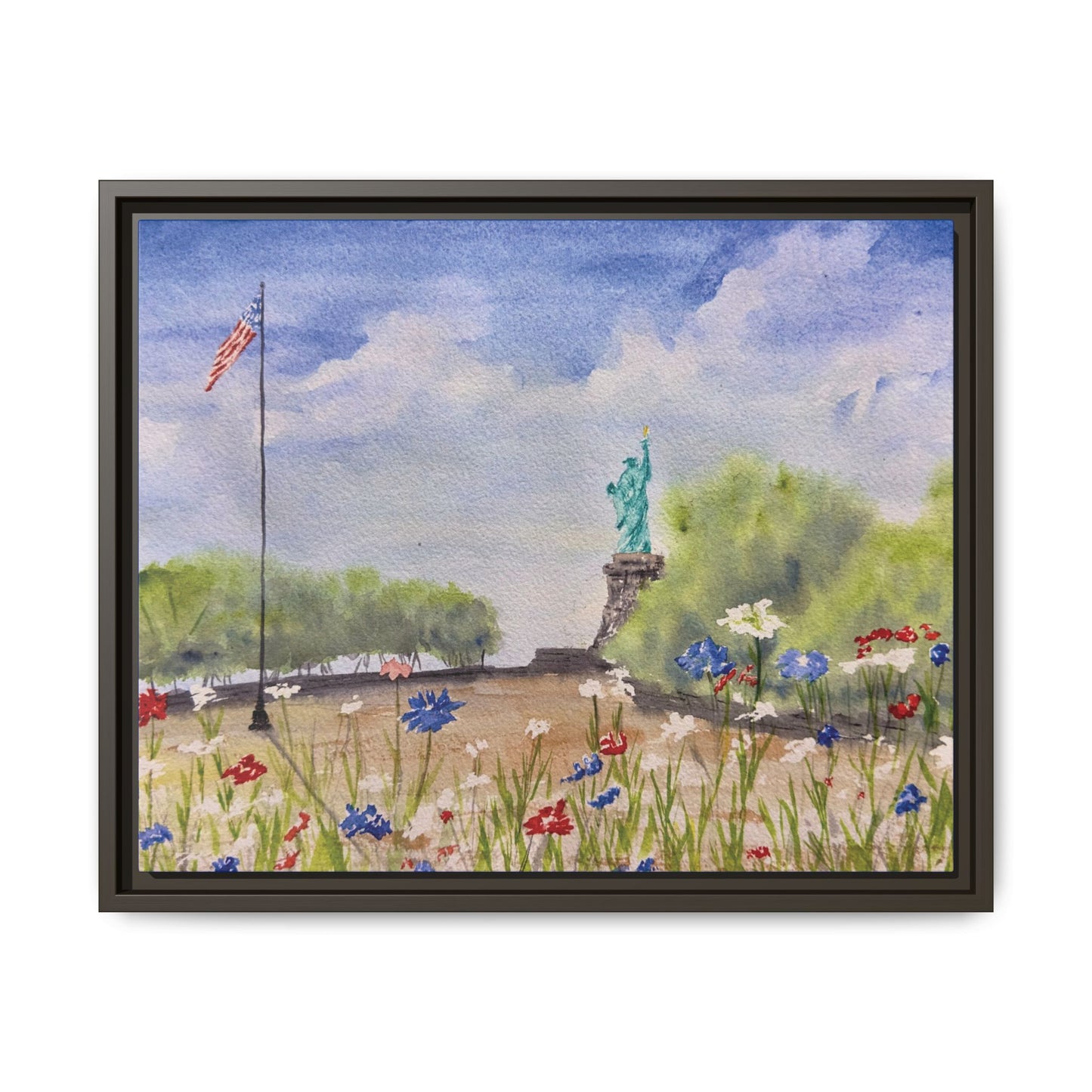 Looking for Liberty, Framed (Black or Espresso). Available in sizes from 10”x8”-24”x18”