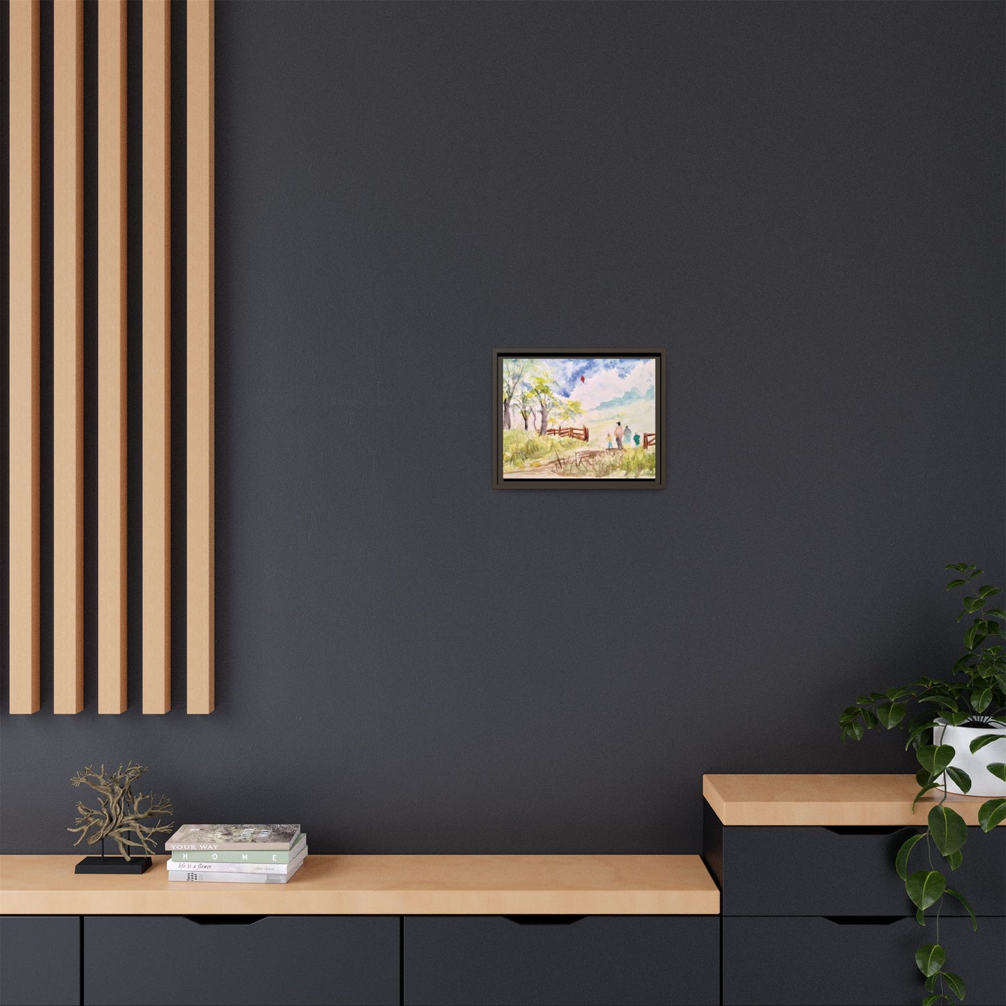 Spring Fling Matte Canvas, Framed (Black or Espresso). Available in sizes 10”x8”-16”x12”