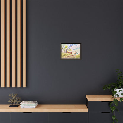Spring Fling Matte Canvas, Framed (Black or Espresso). Available in sizes 10”x8”-16”x12”