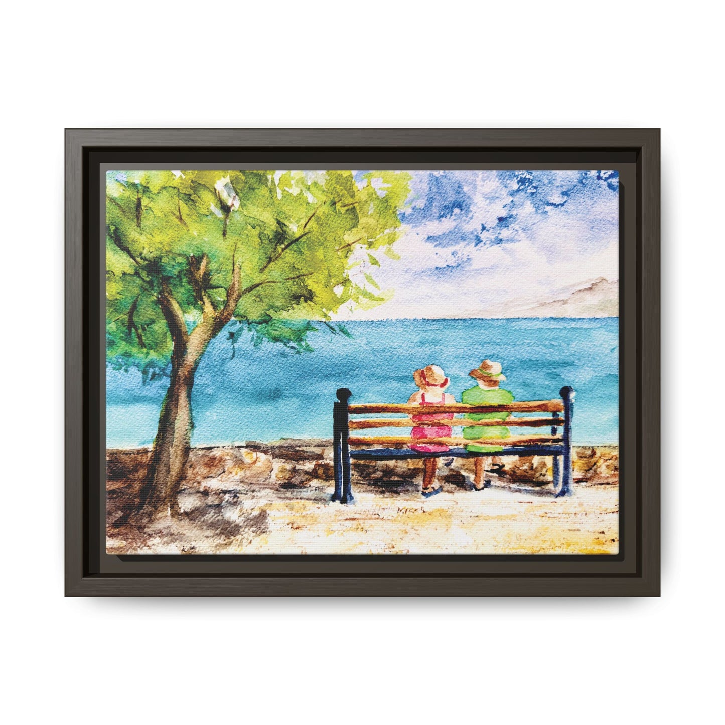 The Good Life Matte Canvas, Framed (Black or Espresso). Available in sizes from 10”x8”-30”x24”