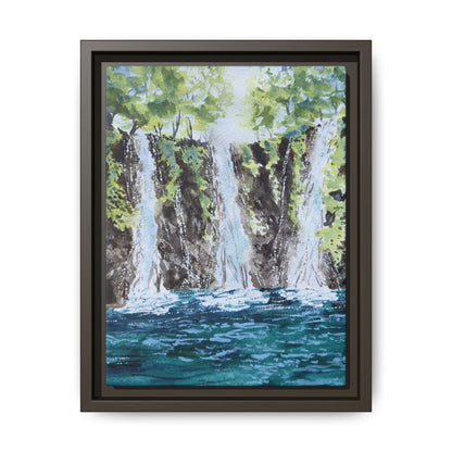 Three Sisters Waterfall, Framed (Black or Espresso). Available in sizes from 8”x10”-12”x16”