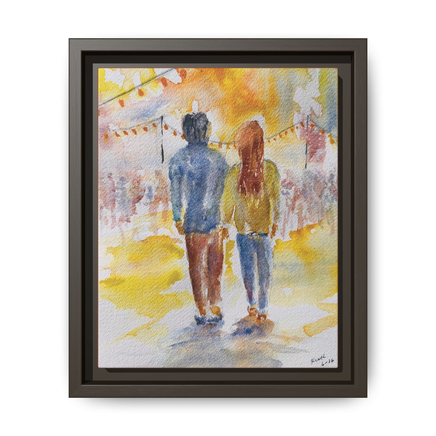 Festive At The Fair Matte Canvas, Framed (Black or Espresso). Available in sizes from 8”x10”-20”x30”