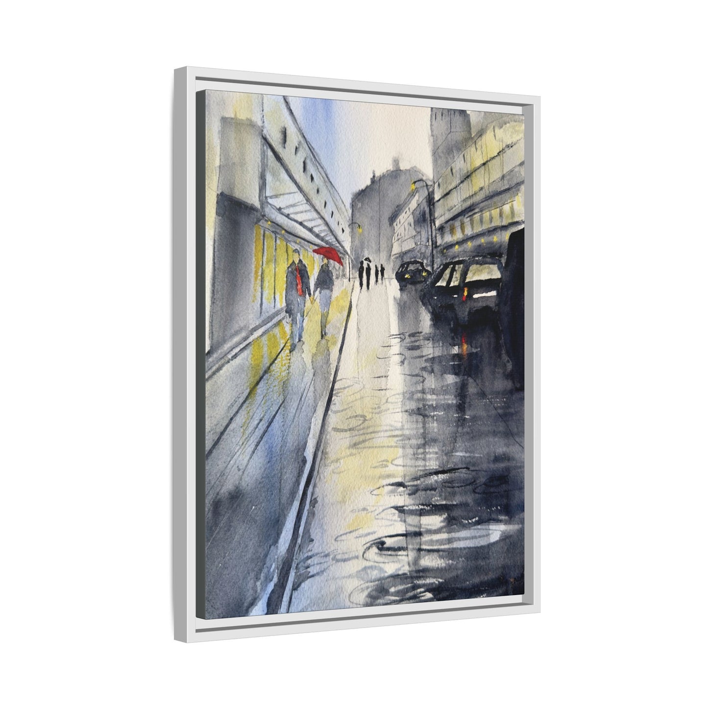 Rainy Day Romance, Framed (Black or Espresso). Available in sizes from 8”x10”-24”x32”