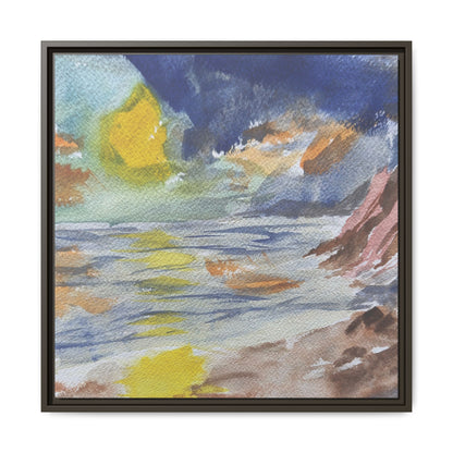 The Sun in Pieces Matte Canvas, Framed (Black or Espresso). Available in sizes from 6”x6”-30”x30”