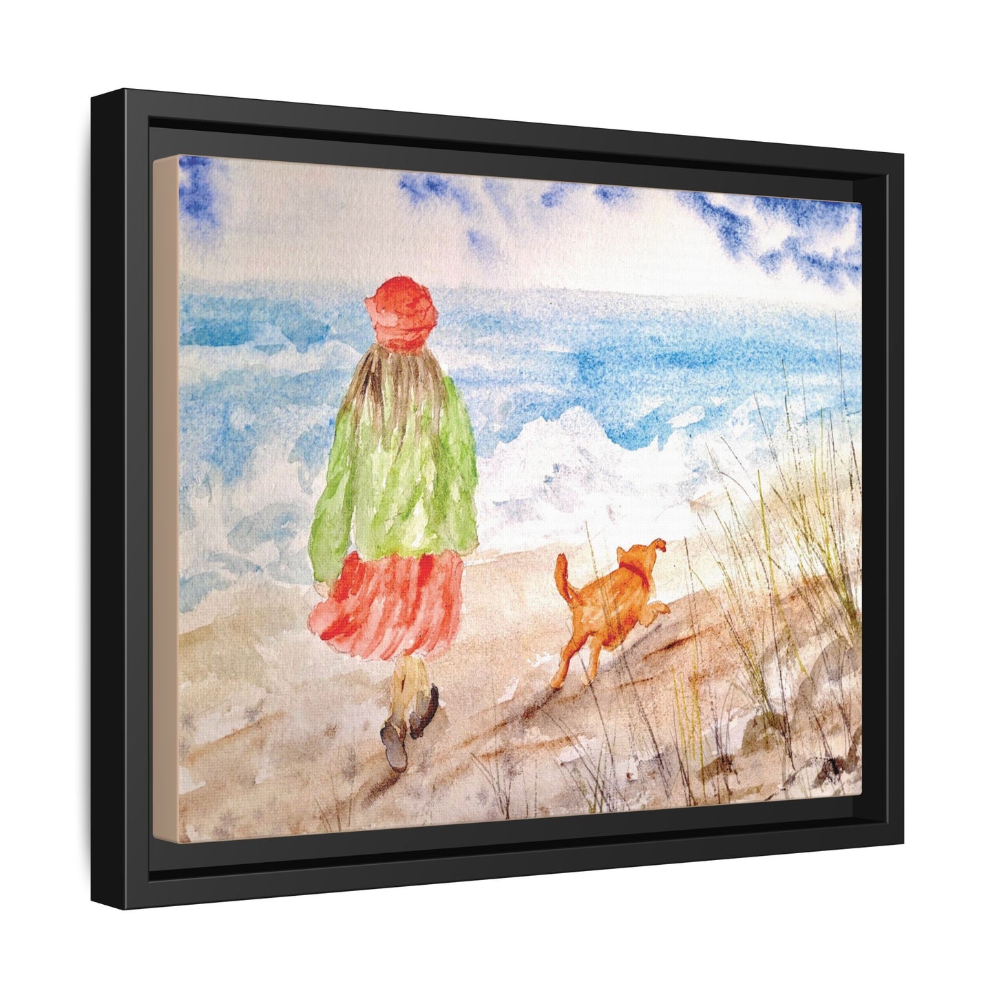Oceanfront Friends, Framed (Black or Espresso). Available in sizes from 10”x8”-20”x16”