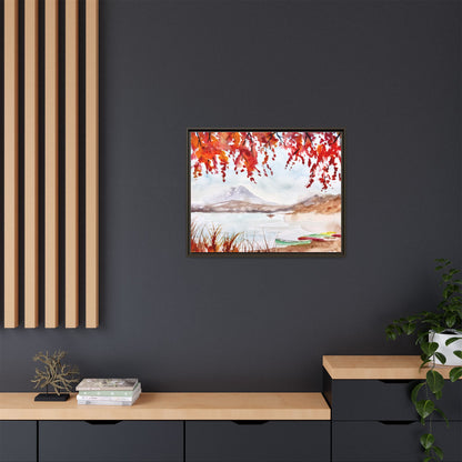 Falling For Fuji Matte Canvas, Framed (Black or Espresso). Available in sizes from 10”x8”-32”x24”