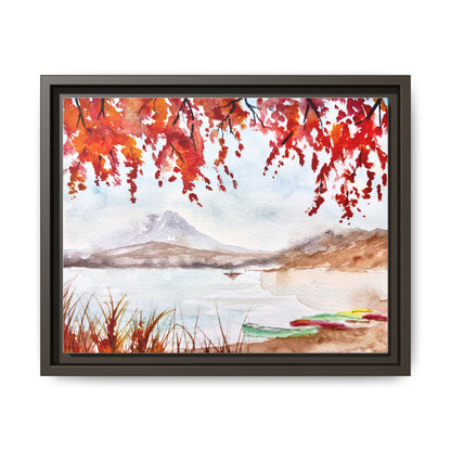 Falling For Fuji Matte Canvas, Framed (Black or Espresso). Available in sizes from 10”x8”-32”x24”