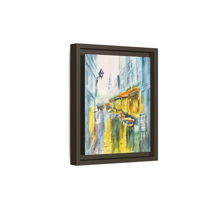 Cafe Reflections Matte Canvas, Framed (Black or Espresso). Available in sizes 8”x10”-24”x32”