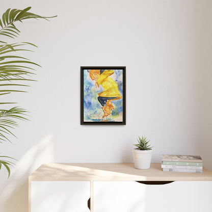 Spring Splash Matte Canvas, Framed (Black or Espresso). Available in sizes from 12”x18”-16”x24”