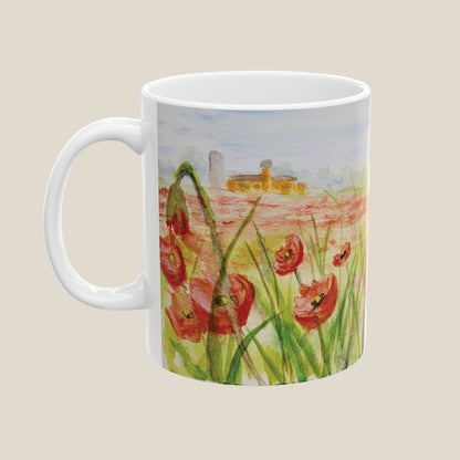 Poppies Galore Ceramic Mug, (11oz, 15oz)
