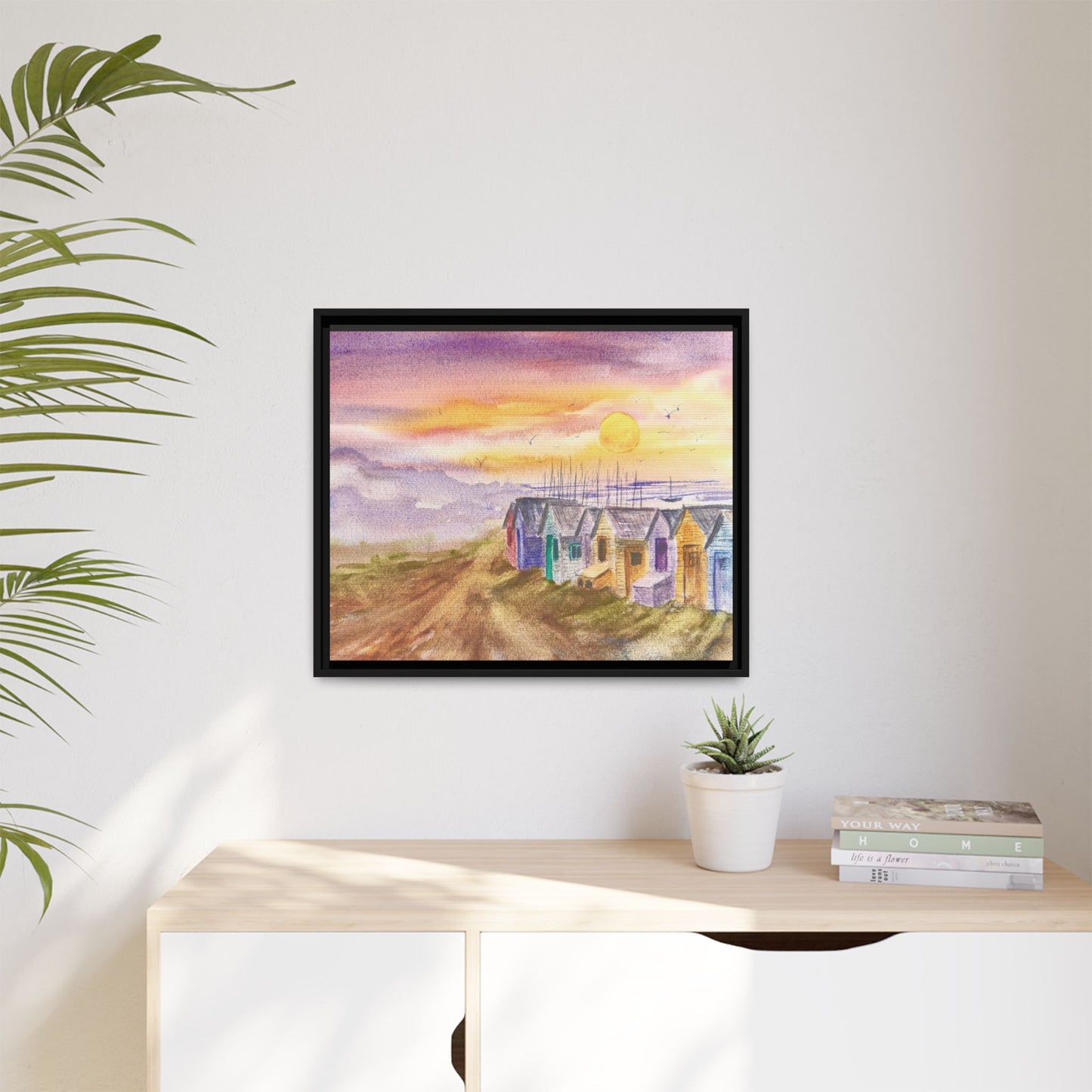 Quiet Before The Tide Matte Canvas, Framed (Black or Espresso). Available in sizes from 10”x8”-32”x24”