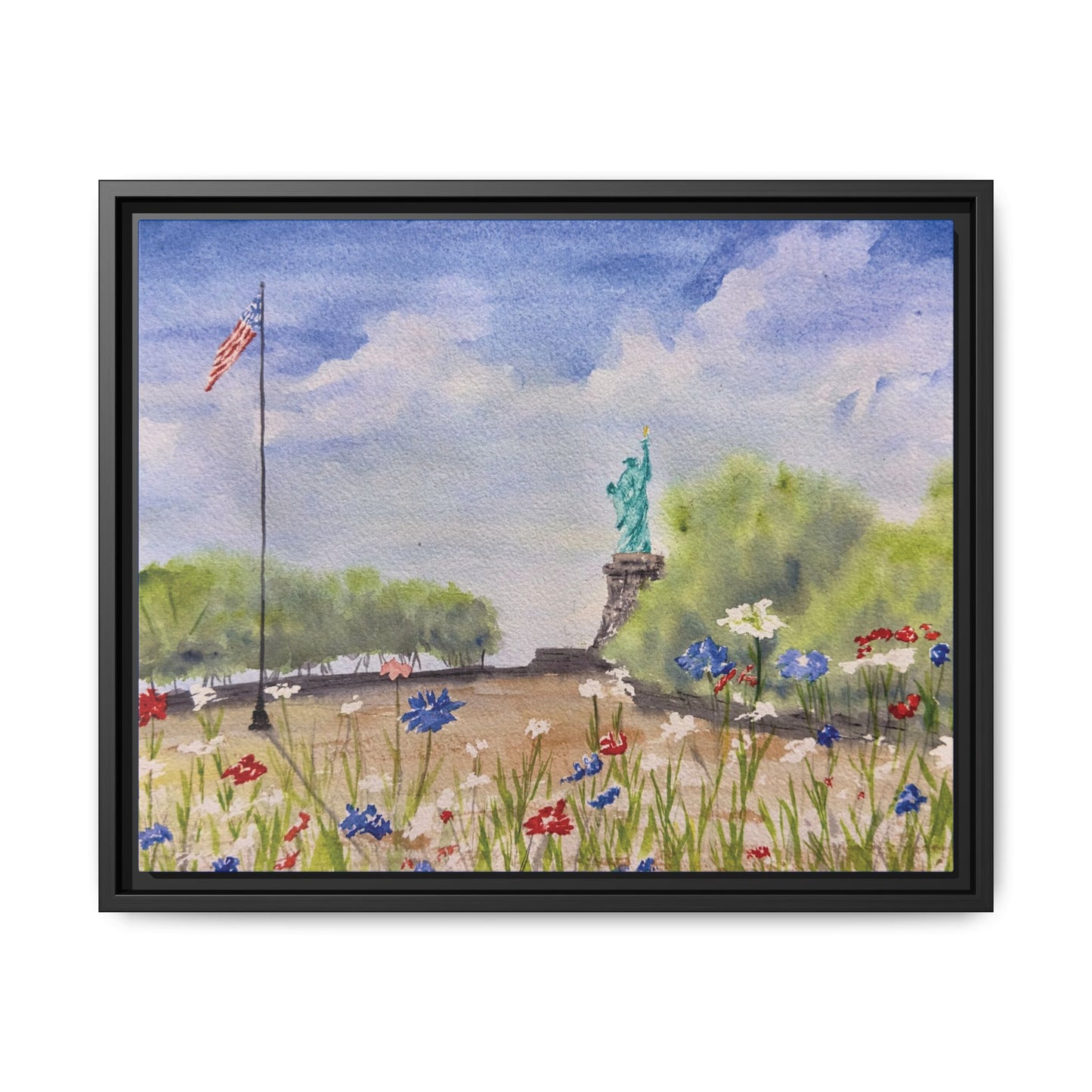 Looking for Liberty, Framed (Black or Espresso). Available in sizes from 10”x8”-24”x18”