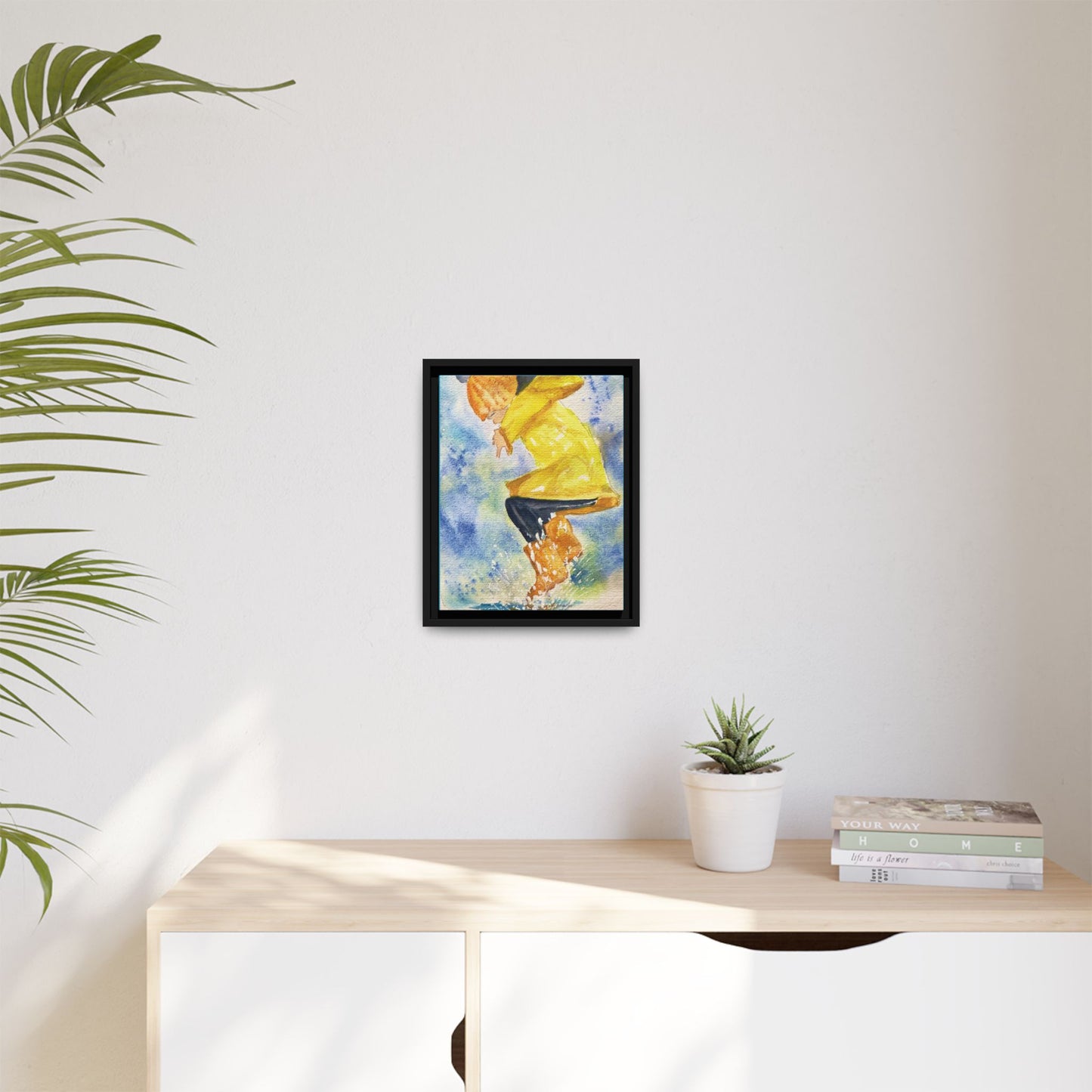 Spring Splash Matte Canvas, Framed (Black or Espresso). Available in sizes from 12”x18”-16”x24”