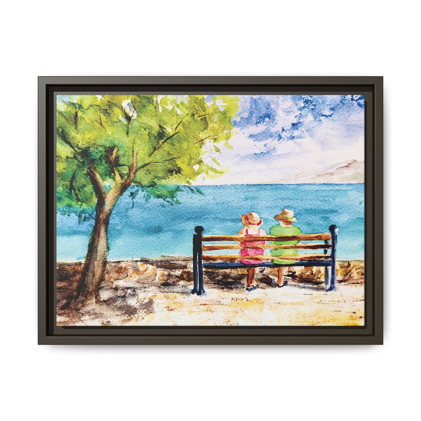 The Good Life Matte Canvas, Framed (Black or Espresso). Available in sizes from 10”x8”-30”x24”