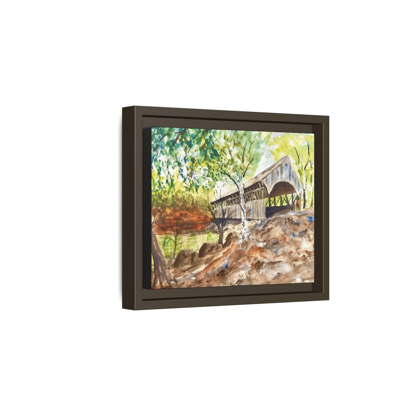 Artist’s Bridge Matte Canvas, Framed (Black or Espresso). Available in sizes from 10”x8”-24”x18”