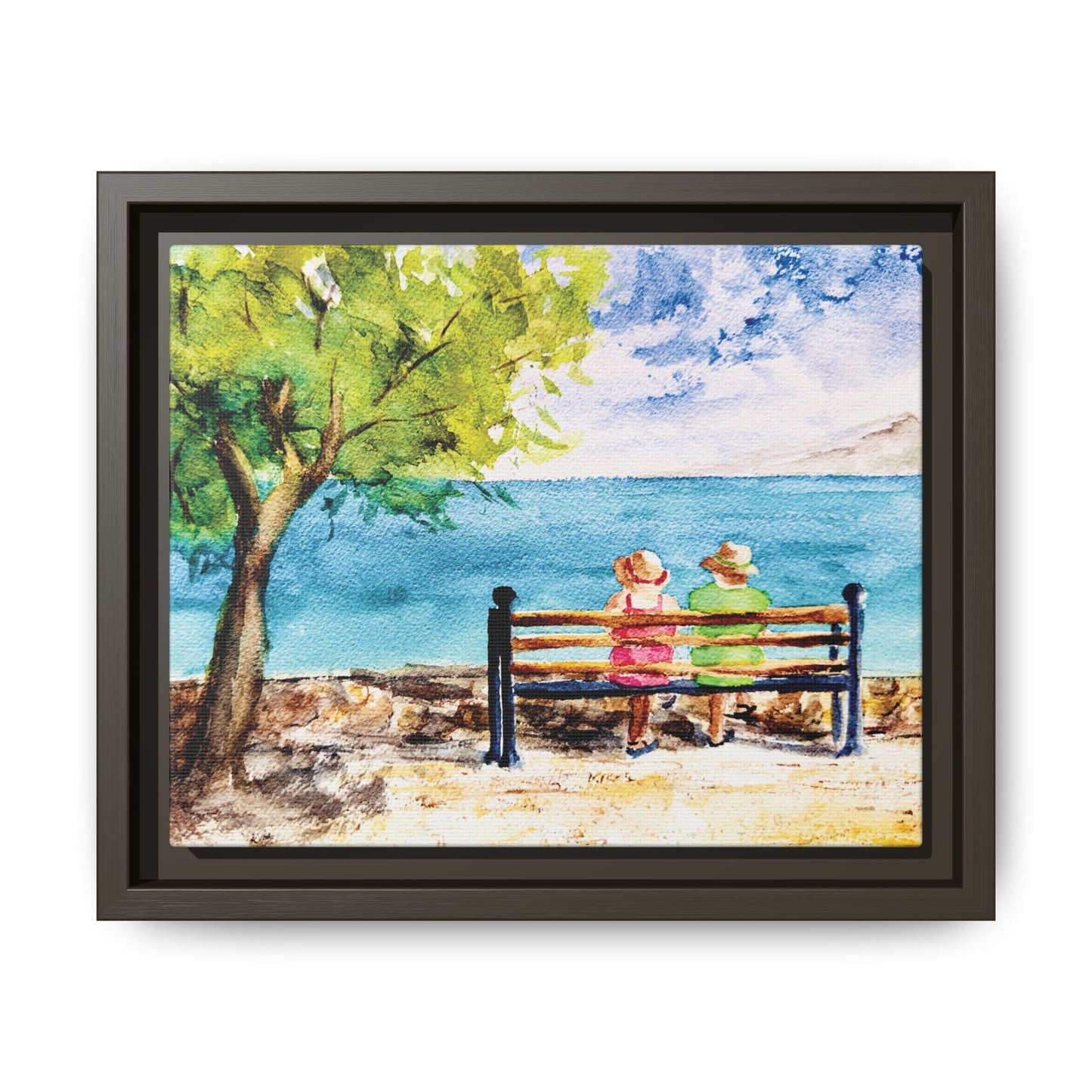 The Good Life Matte Canvas, Framed (Black or Espresso). Available in sizes from 10”x8”-30”x24”