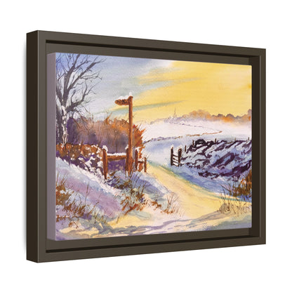 Wales Winter Walk, Framed (Black or Espresso). Available in sizes from 10”x8”-32”x24”