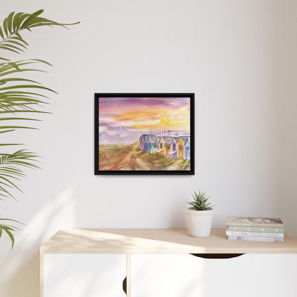 Quiet Before The Tide Matte Canvas, Framed (Black or Espresso). Available in sizes from 10”x8”-32”x24”