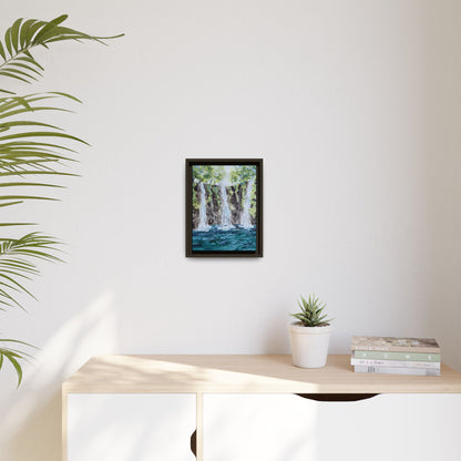 Three Sisters Waterfall, Framed (Black or Espresso). Available in sizes from 8”x10”-12”x16”