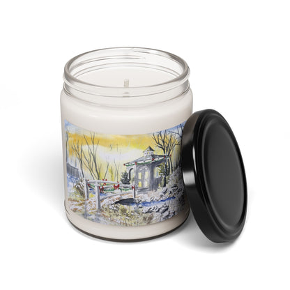 Eco-Friendly Soy Candle (9 oz.), Featuring Morning’s Frosty Glow. Multiple Scents Available