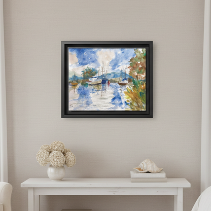 Snug Harbor – Framed Matte Canvas
