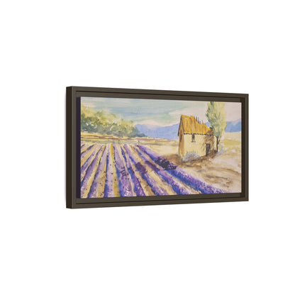 Lavender at Daybreak Matte Canvas, Framed (Black or Espresso). Available in sizes 10”x8”-20”x10”