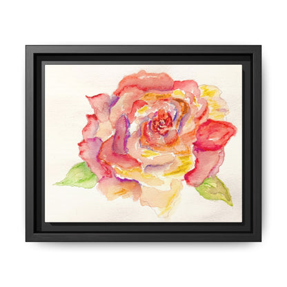 Rose Water Matte Canvas, Framed (Black or Espresso). Available in sizes from 10”x8”-14”x11”