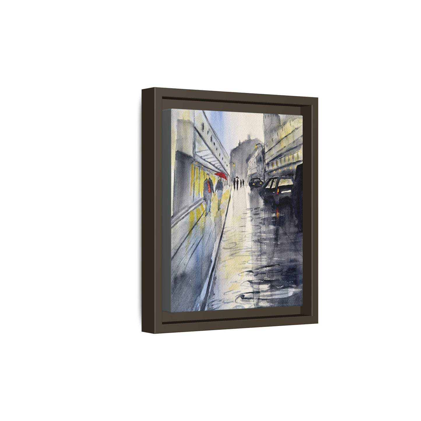 Rainy Day Romance, Framed (Black or Espresso). Available in sizes from 8”x10”-24”x32”