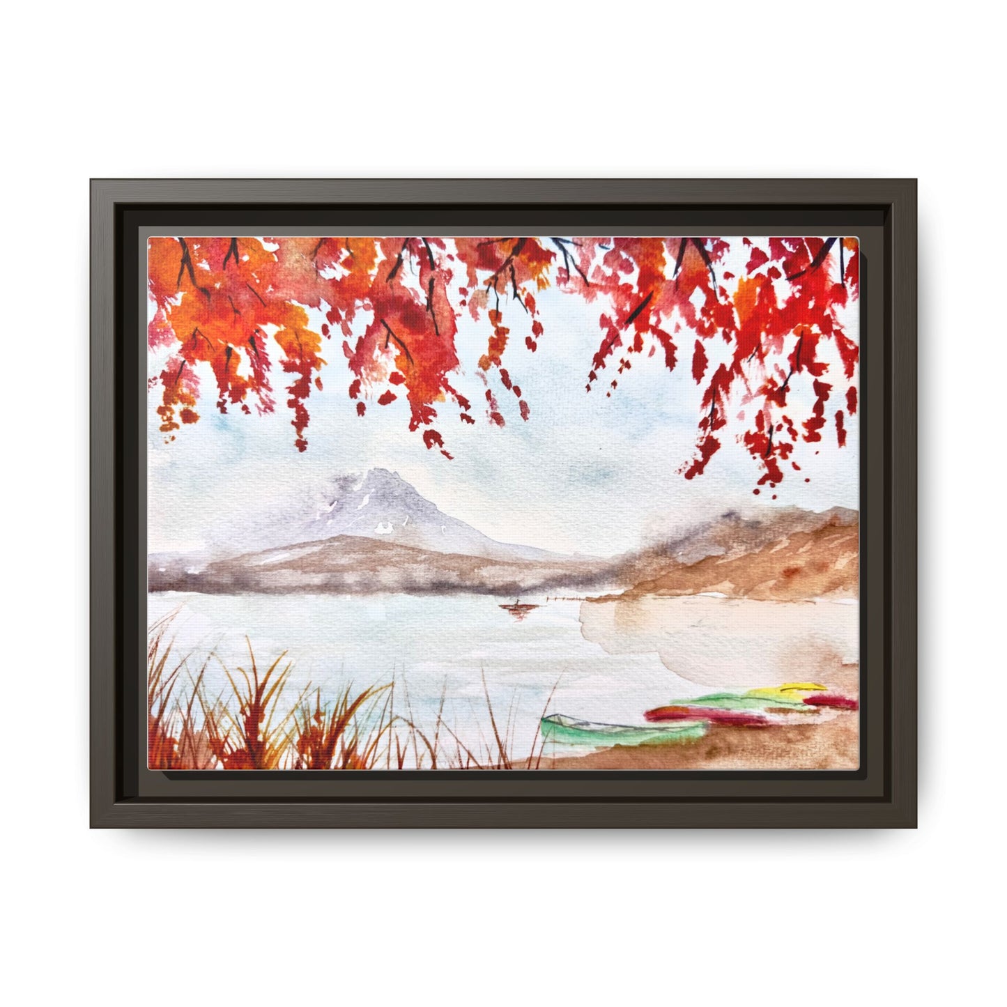 Falling For Fuji Matte Canvas, Framed (Black or Espresso). Available in sizes from 10”x8”-32”x24”