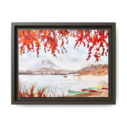 Falling For Fuji Matte Canvas, Framed (Black or Espresso). Available in sizes from 10”x8”-32”x24”