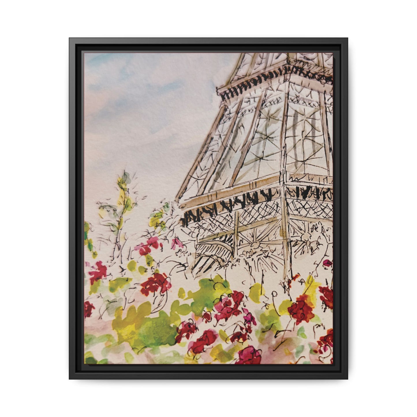 Eiffel Tower, Framed (Black or Espresso). Available in sizes from 8”x10”-16”x20”
