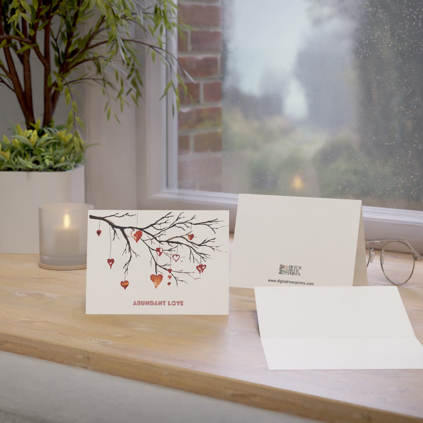 Abundant Love Blank Greeting Cards (1, 10, 30, and 50 pcs)