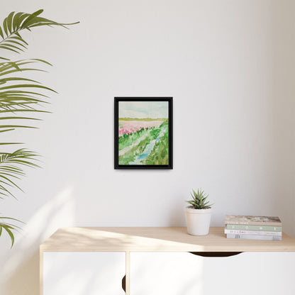 Tulip Theory Matte Canvas, Framed (Black or Espresso). Available in sizes from 8”x10”-11”x14”