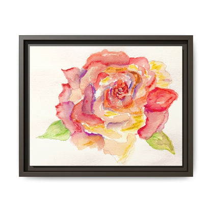 Rose Water Matte Canvas, Framed (Black or Espresso). Available in sizes from 10”x8”-14”x11”