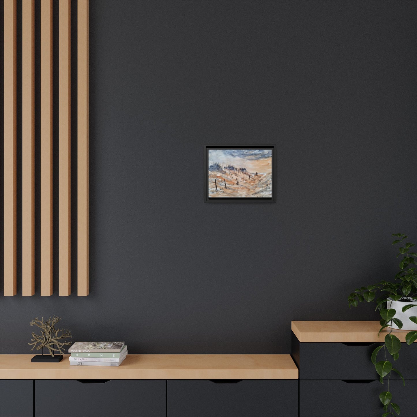 Moonrise Matte Canvas, Framed (Black or Espresso). Available in sizes from 10”x8”-24”x18”